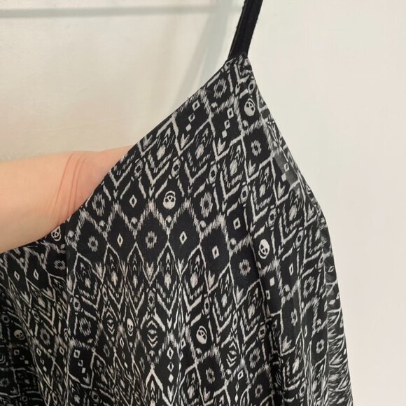 TORRID 3 Plus Size Skull Ikat Print Double Layered Cami Black Cream Tank Top 3X - Picture 6 of 16